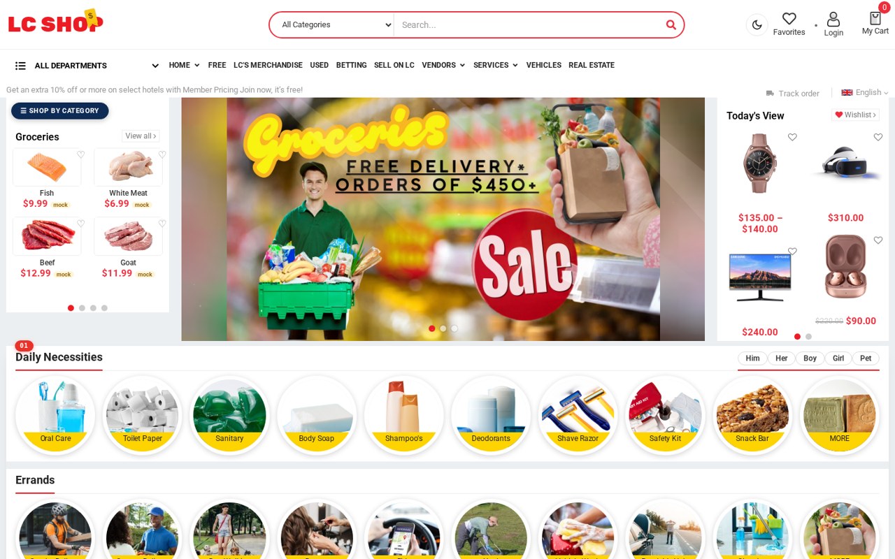 E-Commerce preview screen 1