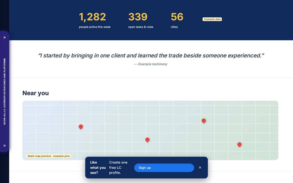 Careers preview screen 2