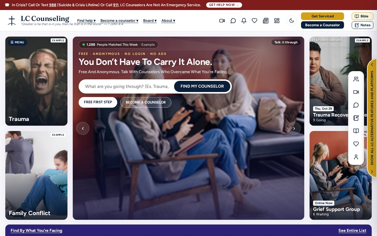 LC Counseling preview screen 2